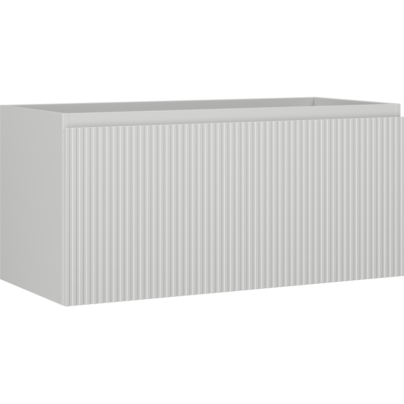 Mexen Rivel kúpeľňová skrinka pod umývadlo 100 cm, 1 zásuvka, ryhovaná, sivá matná - 91A20-10047-1-BF62