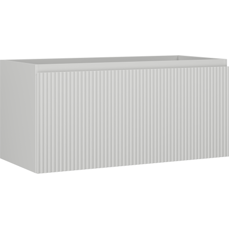 Mexen Rivel kúpeľňová skrinka pod umývadlo 100 cm, 1 zásuvka, ryhovaná, sivá matná - 91A20-10047-1-BF62