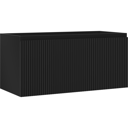 Mexen Rivel kúpeľňová skrinka pod umývadlo 100 cm, 1 zásuvka, ryhovaná, čierna mat - 91A20-10047-1-BF71