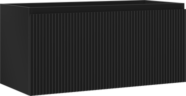 Mexen Rivel kúpeľňová skrinka pod umývadlo 100 cm, 1 zásuvka, ryhovaná, čierna mat - 91A20-10047-1-BF71