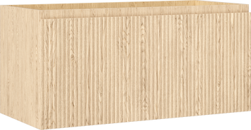 Mexen Rivel kúpeľňová skrinka pod umývadlo 100 cm, 1 zásuvka, drážkovaná, dub - 91A20-10047-1-BF81