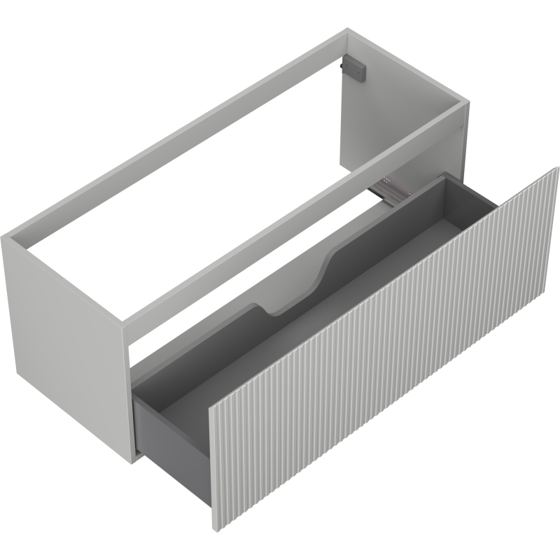 Mexen Rivel kúpeľňová skrinka pod umývadlo 120 cm, 1 zásuvka, ryhovaná, šedá matná - 91A20-12047-1-BF62