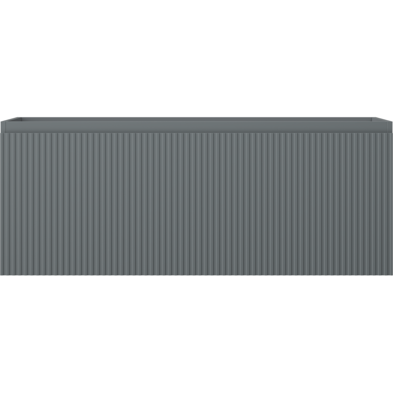 Mexen Rivel kúpeľňová skrinka pod umývadlo 120 cm, 1 zásuvka, ryhovaná, grafit mat - 91A20-12047-1-BF66