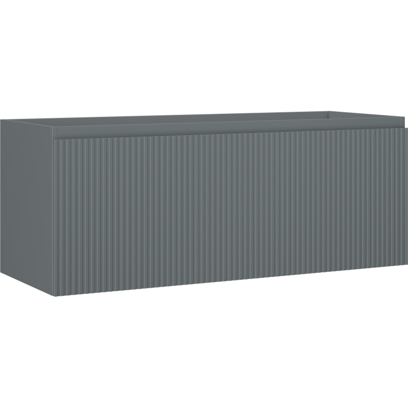 Mexen Rivel kúpeľňová skrinka pod umývadlo 120 cm, 1 zásuvka, ryhovaná, grafit mat - 91A20-12047-1-BF66