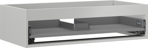 Mexen Box-A korpus skrinky pod umývadlo 90 cm, 1 zásuvka, sivý mat - 91AX0-0900-235-1-62