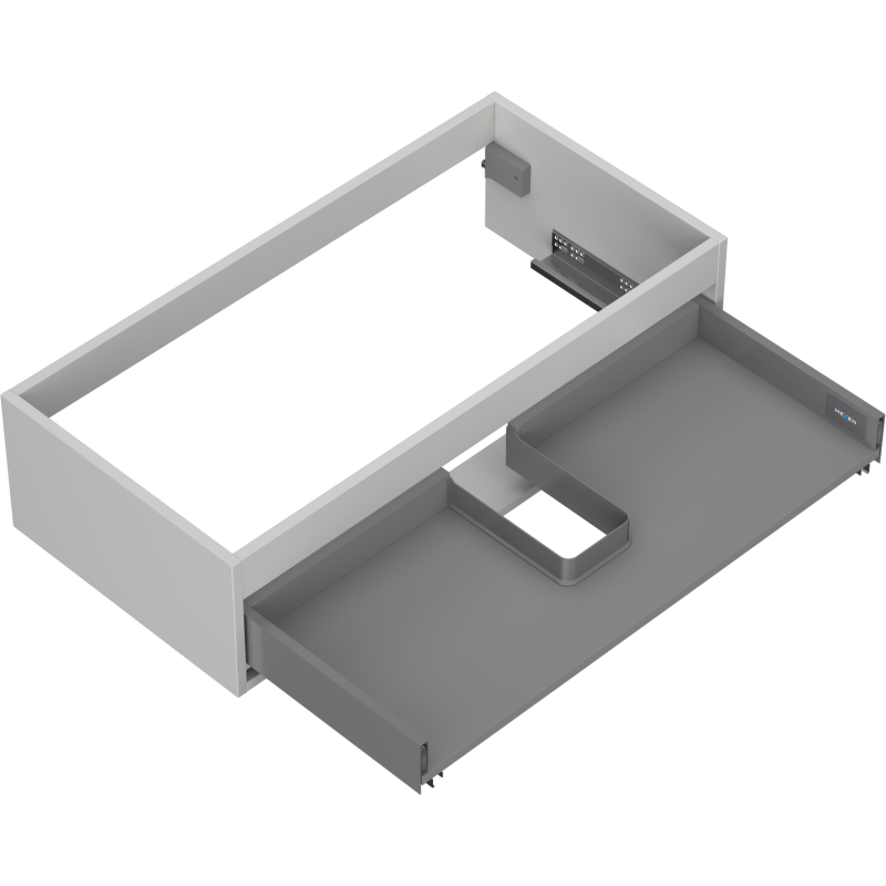 Mexen Box-A skrinka pod umývadlo 90 cm, 1 zásuvka, sivý mat - 91AX0-0900-235-1-62