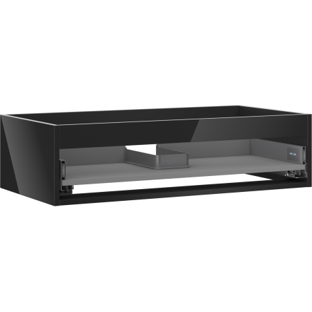 Mexen Box-A korpus skrinky pod umývadlo 90 cm, 1 zásuvka, čierny lesk - 91AX0-0900-235-1-70
