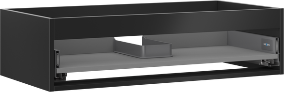 Mexen Box-A korpus skrinky pod umývadlo 90 cm, 1 zásuvka, čierny mat - 91AX0-0900-235-1-71