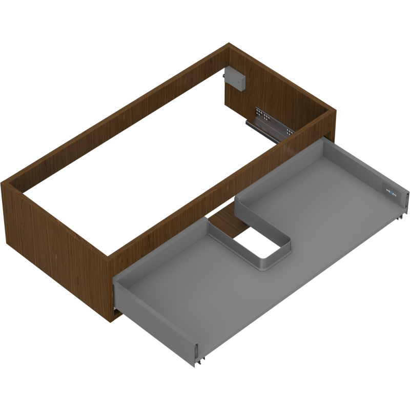Mexen Box-A korpus skrinky pod umývadlo 90 cm, 1 zásuvka, orech - 91AX0-0900-235-1-86