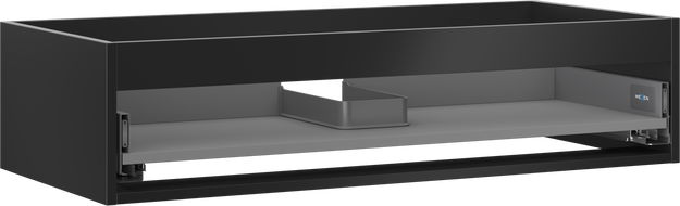 Mexen Box-A skrinka pod umývadlo 100 cm, 1 zásuvka, čierny mat - 91AX0-1000-235-1-71