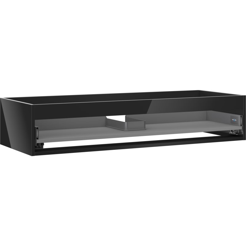 Mexen Box-A korpus skrinky pod umývadlo 120 cm, 1 zásuvka, čierny lesk - 91AX0-1200-235-1-70