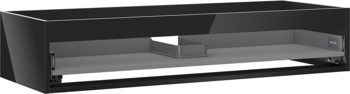 Mexen Box-A skrinka pod umývadlo 120 cm, 1 zásuvka, čierny lesk - 91AX0-1200-235-1-70