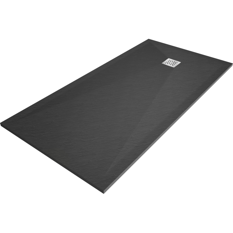 Mexen Stone+ kompozitová obdĺžniková sprchová vanička 200 x 90 cm, antracit - 44719020