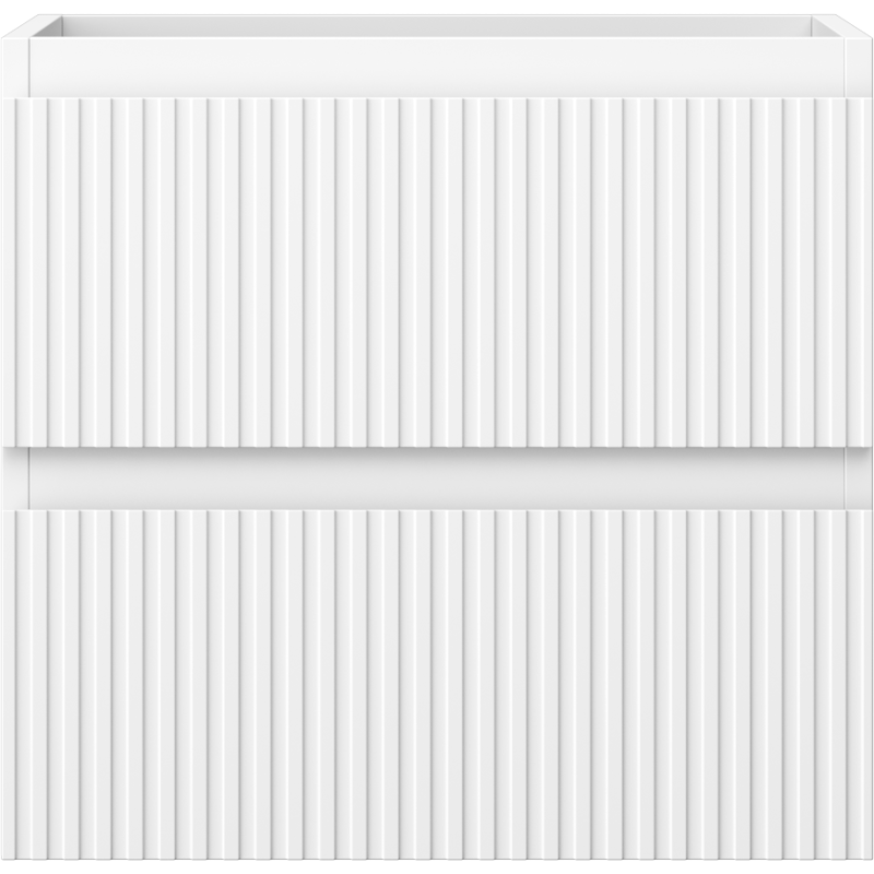 Mexen Rivel kúpeľňová skrinka pod umývadlo 50 cm, 2 zásuvky, ryhovaná, biela matná - 91A20-05047-2-BFF01