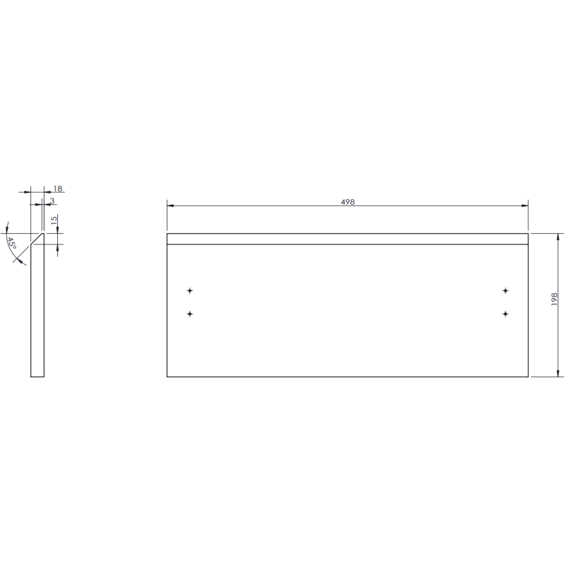 Mexen Rivel kúpeľňová skrinka pod umývadlo 50 cm, 2 zásuvky, drážkovaná, sivá matná - 91A20-05047-2-BFF62