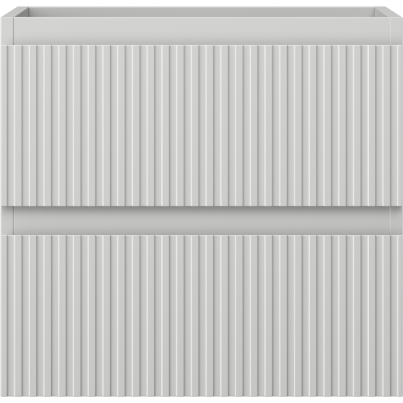 Mexen Rivel kúpeľňová skrinka pod umývadlo 50 cm, 2 zásuvky, drážkovaná, sivá matná - 91A20-05047-2-BFF62