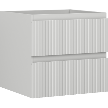 Mexen Rivel kúpeľňová skrinka pod umývadlo 50 cm, 2 zásuvky, drážkovaná, sivá matná - 91A20-05047-2-BFF62