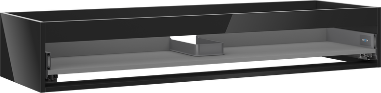 Mexen Box-A skriňa pod umývadlo 140 cm, 1 zásuvka, čierny lesk - 91AX0-1400-235-1-70