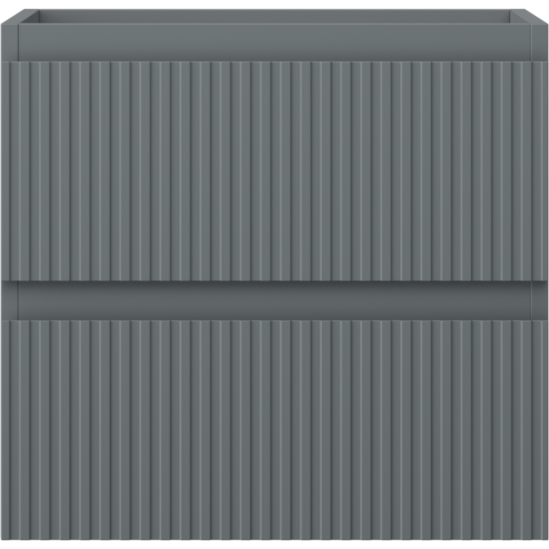 Mexen Rivel kúpeľňová skrinka pod umývadlo 50 cm, 2 zásuvky, drážkovaná, grafit mat - 91A20-05047-2-BFF66