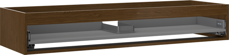 Mexen Box-A korpus skrinky pod umývadlo 140 cm, 1 zásuvka, orech - 91AX0-1400-235-1-86