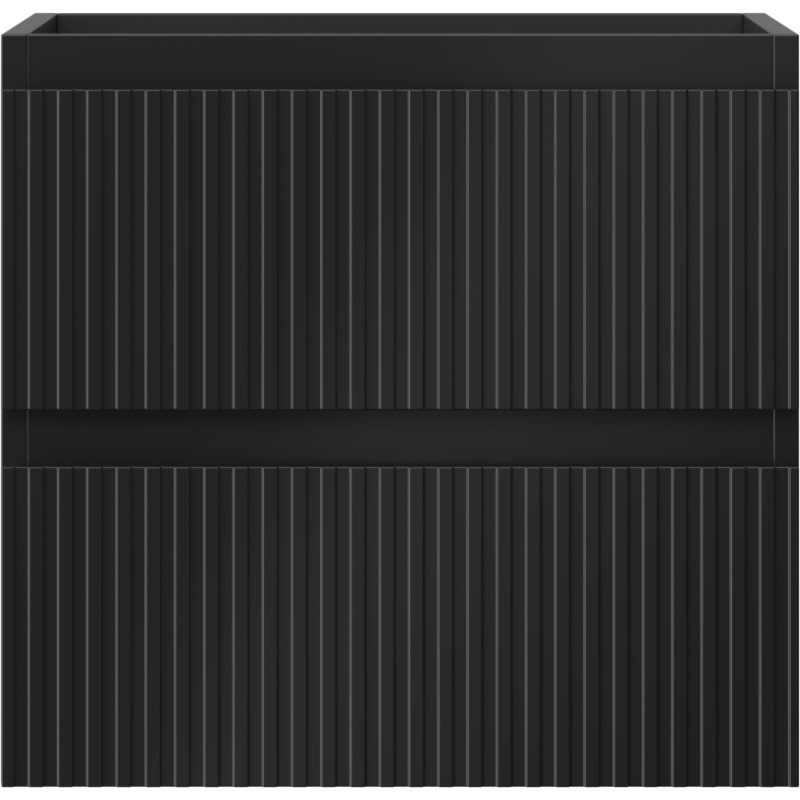 Mexen Rivel kúpeľňová skrinka pod umývadlo 50 cm, 2 zásuvky, ryhovaná, čierna matná - 91A20-05047-2-BFF71