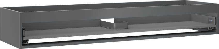 Mexen Box-A korpus skrinky pod umývadlo 160 cm, 1 zásuvka, grafit mat - 91AX0-1600-235-1-66