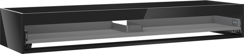Mexen Box-A korpus skrinky pod umývadlo 160 cm, 1 zásuvka, čierny lesk - 91AX0-1600-235-1-70