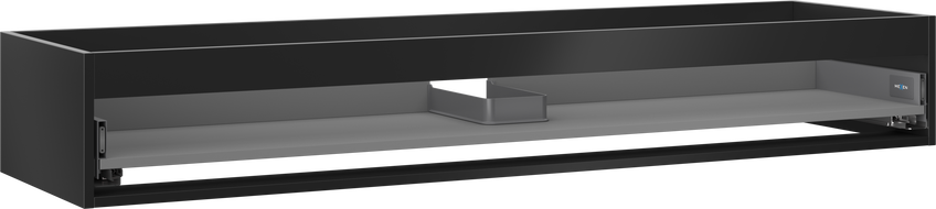 Mexen Box-A korpus skrinky pod umývadlo 160 cm, 1 zásuvka, čierny mat - 91AX0-1600-235-1-71