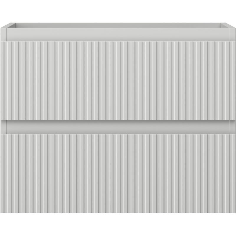 Mexen Rivel kúpeľňová skrinka pod umývadlo 60 cm, 2 zásuvky, ryhovaná, sivá matná - 91A20-06047-2-BFF62