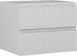 Mexen Rivel kúpeľňová skrinka pod umývadlo 60 cm, 2 zásuvky, ryhovaná, sivá matná - 91A20-06047-2-BFF62