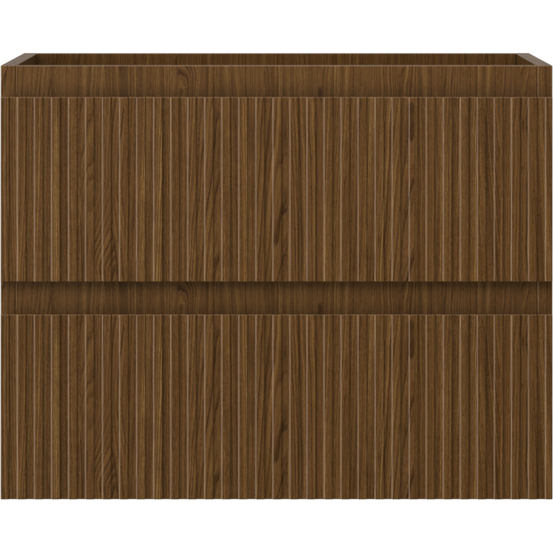 Mexen Rivel kúpeľňová skrinka pod umývadlo 60 cm, 2 zásuvky, rebrovaná, orech - 91A20-06047-2-BFF86