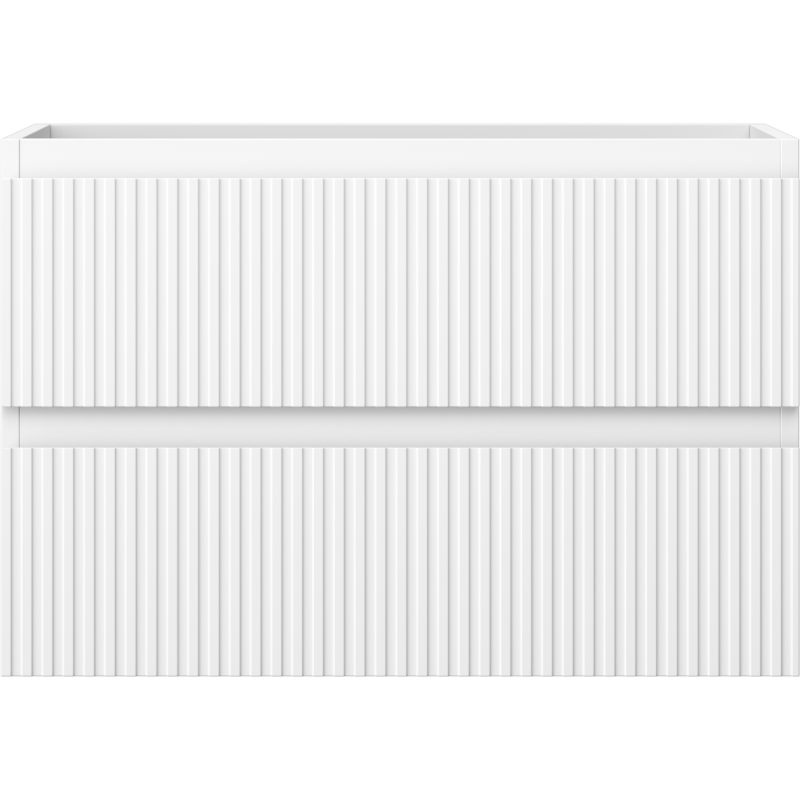 Mexen Rivel kúpeľňová skrinka pod umývadlo 70 cm, 2 zásuvky, ryhovaná, biela matná - 91A20-07047-2-BFF01