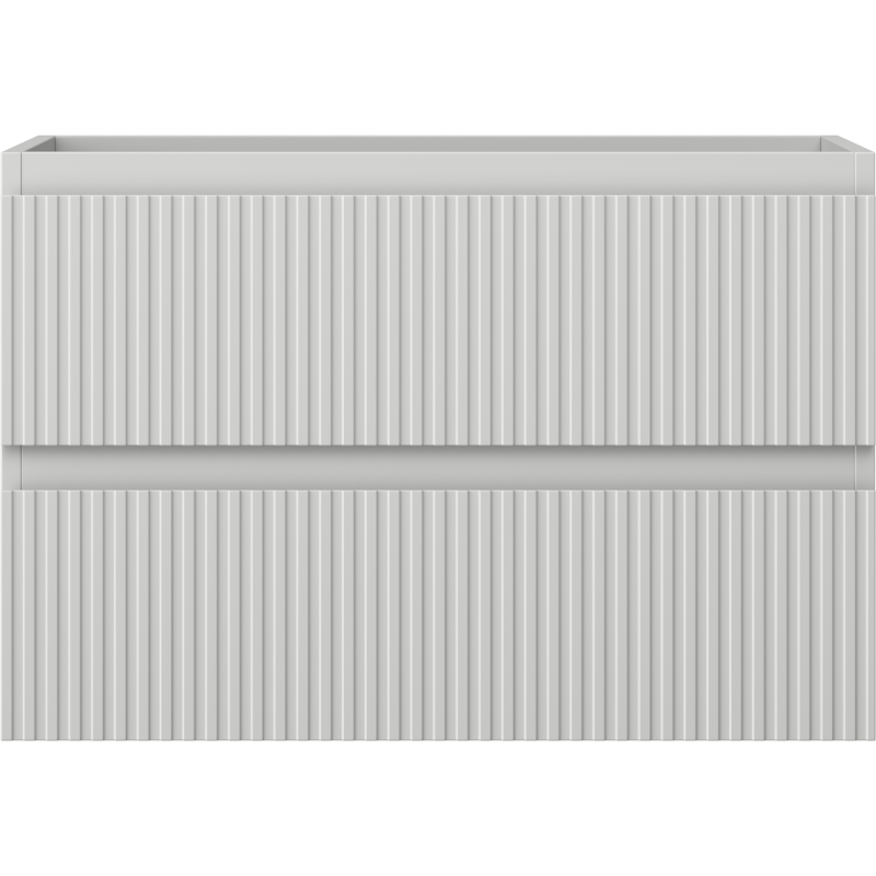 Mexen Rivel kúpeľňová skrinka pod umývadlo 70 cm, 2 zásuvky, ryhovaná, sivá mat - 91A20-07047-2-BFF62