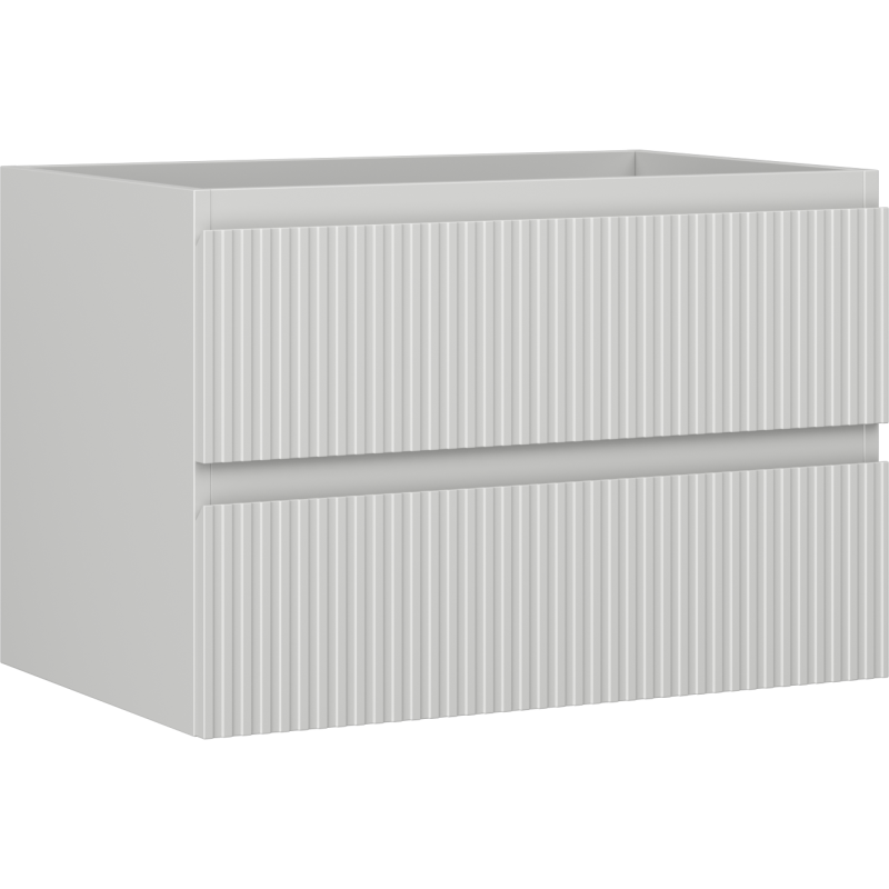 Mexen Rivel kúpeľňová skrinka pod umývadlo 70 cm, 2 zásuvky, ryhovaná, sivá mat - 91A20-07047-2-BFF62