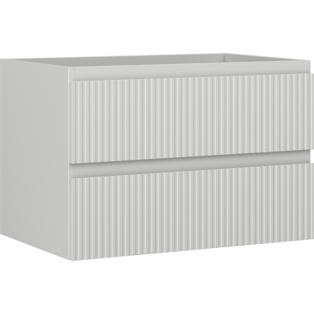 Mexen Rivel kúpeľňová skrinka pod umývadlo 70 cm, 2 zásuvky, ryhovaná, sivá mat - 91A20-07047-2-BFF62