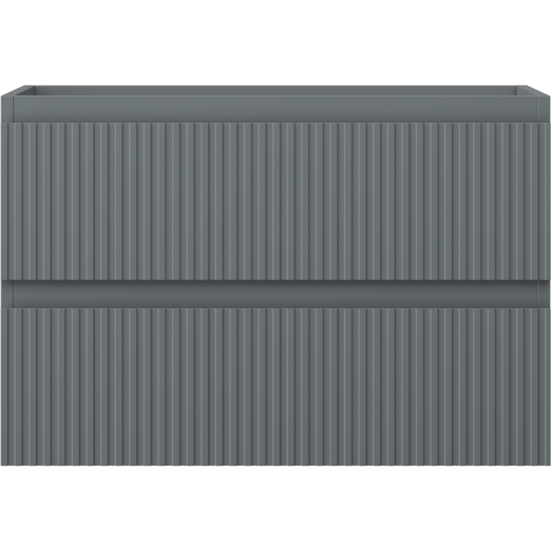 Mexen Rivel skrinka do kúpeľne pod umývadlo 70 cm, 2 zásuvky, ryhovaná, grafitová matná - 91A20-07047-2-BFF66