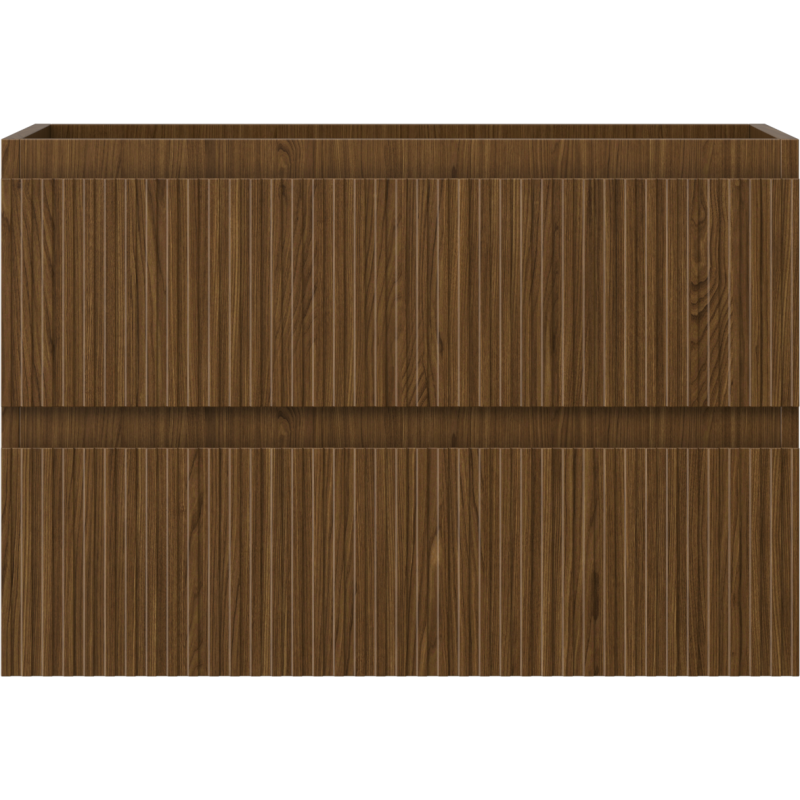 Mexen Rivel kúpeľňová skrinka pod umývadlo 70 cm, 2 zásuvky, ryhovaná, orech - 91A20-07047-2-BFF86
