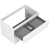 Mexen Rivel kúpeľňová skrinka pod umývadlo 80 cm, 2 zásuvky, ryhovaná, biela mat - 91A20-08047-2-BFF01