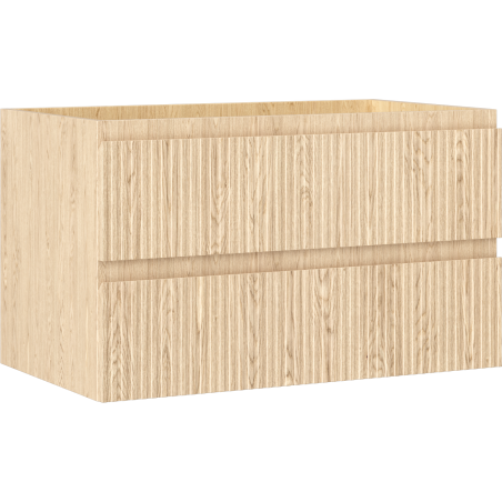 Mexen Rivel kúpeľňová skrinka pod umývadlo 80 cm, 2 zásuvky, riflovaná, dub - 91A20-08047-2-BFF81