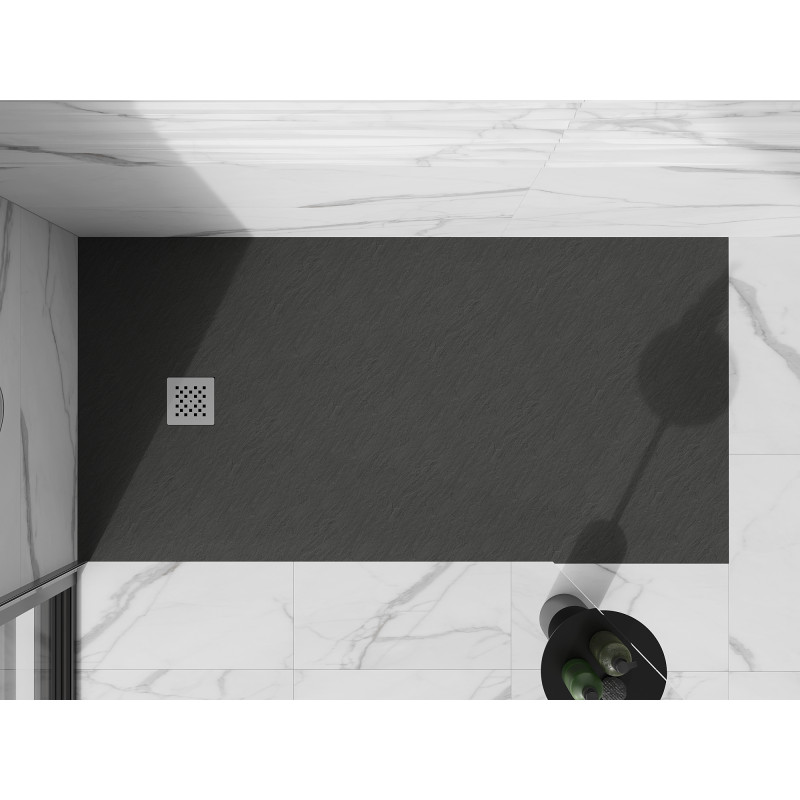 Mexen Stone+ obdĺžnikový kompozitný sprchovací kút 160 x 100 cm, antracit - 44711016