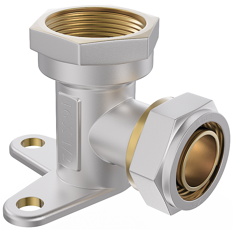 Mexen PEX-S nástenné koleno skrutkované s úchytkou PEX 16 x 1/2 GW - W97228-1612F-00
