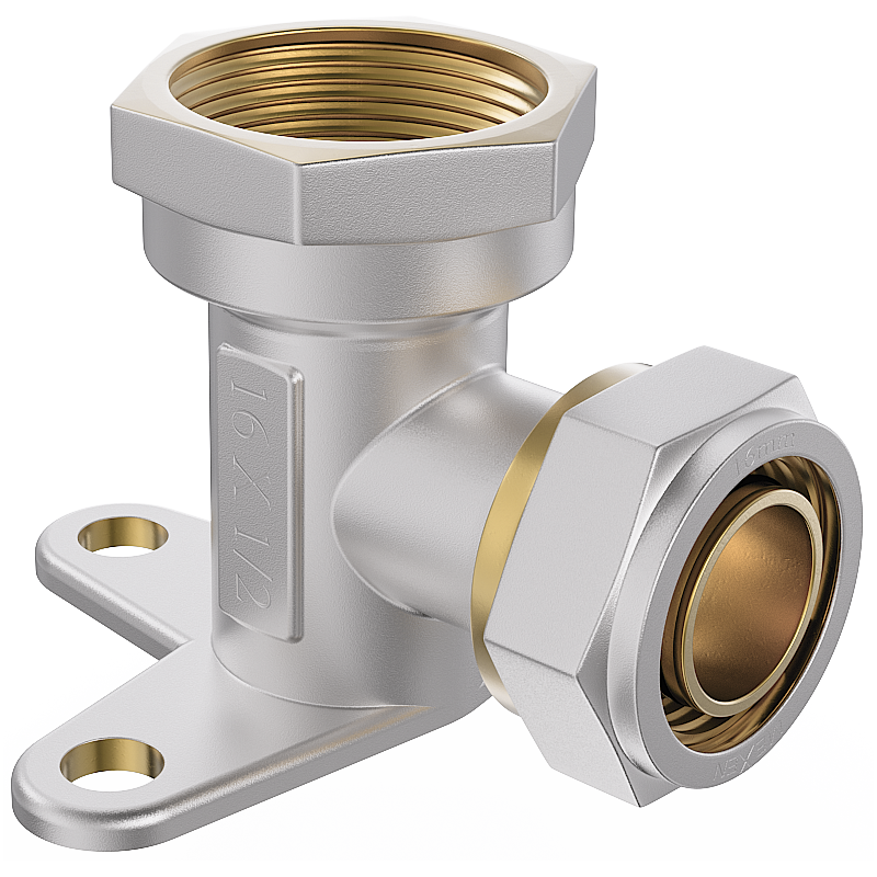 Mexen PEX-S nástenný skrutkový koleno s uchom PEX 16 x 1/2 GW - W97228-1612F-00