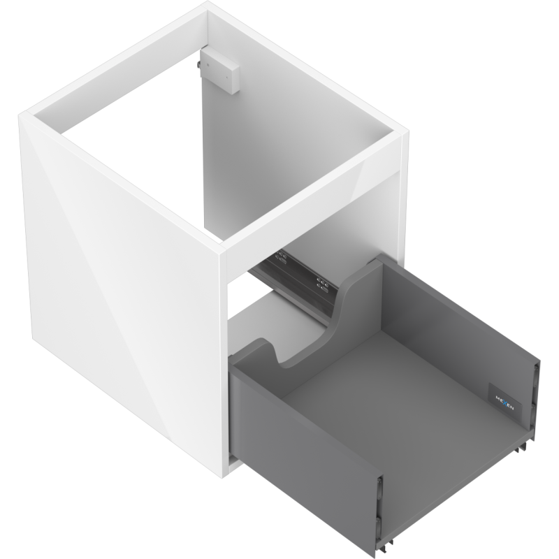 Mexen Box-A korpus skrinky pod umývadlo 40 cm, 1 zásuvka, biely lesk - 91AX0-0400-470-1-00