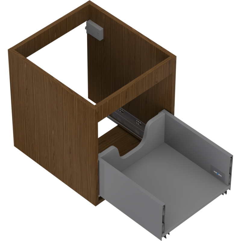 Mexen Box-A korpus skrinky pod umývadlo 40 cm, 1 zásuvka, orech - 91AX0-0400-470-1-86