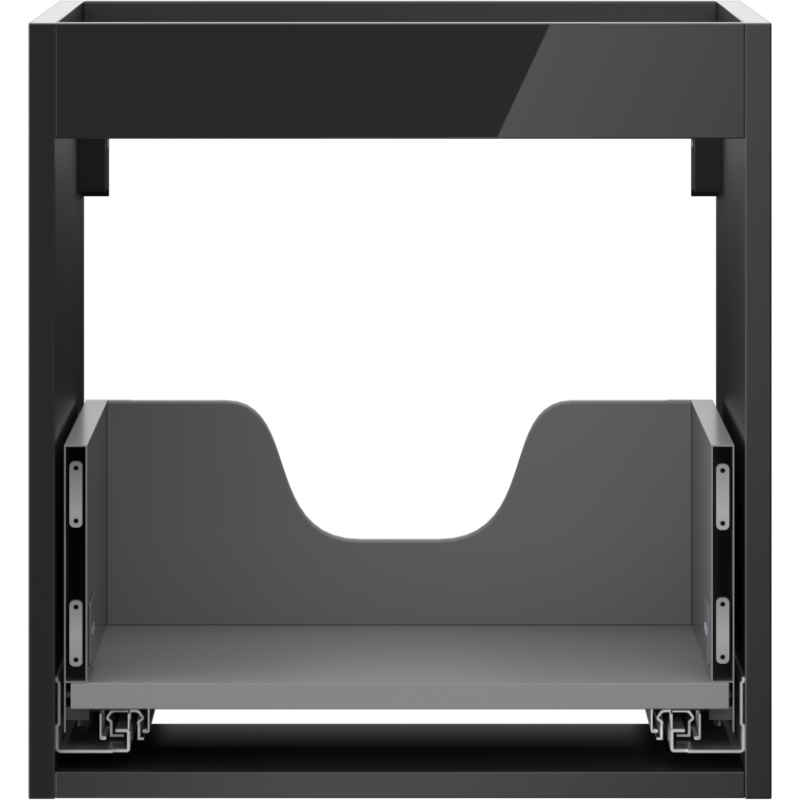 Mexen Box-A korpus skrinky pod umývadlo 45 cm, 1 zásuvka, čierny lesk - 91AX0-0450-470-1-70