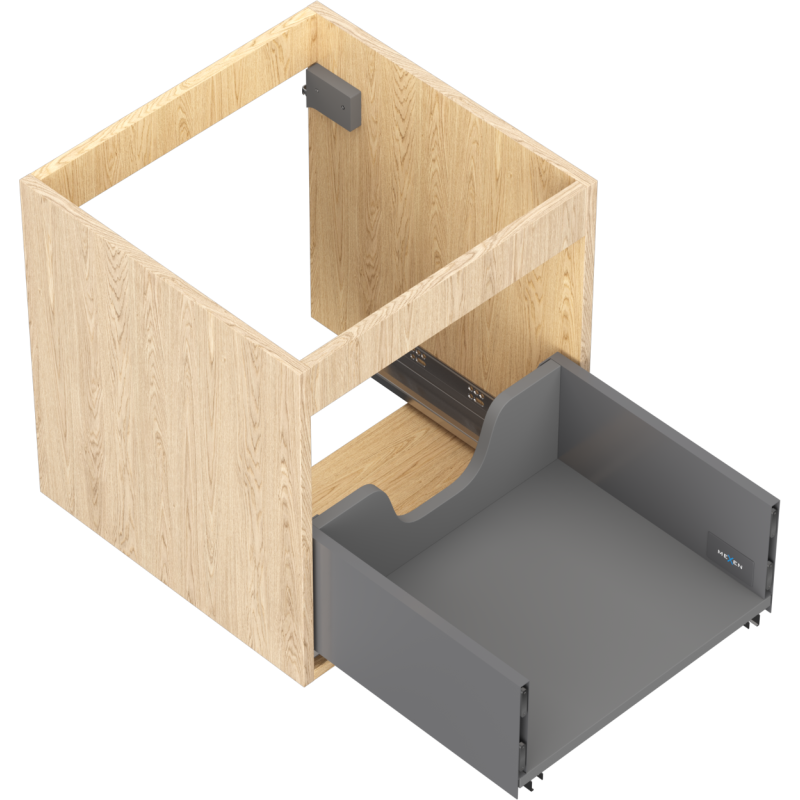 Mexen Box-A korpus skrinky pod umývadlo 45 cm, 1 zásuvka, dub - 91AX0-0450-470-1-81