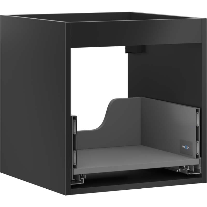 Mexen Box-A korpus skrinky pod umývadlo 45 cm, 1 zásuvka, čierny mat - 91AX0-0450-470-1-71