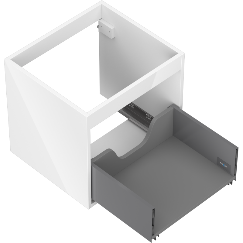 Mexen Box-A korpus skrinky pod umývadlo 50 cm, 1 zásuvka, biely lesk - 91AX0-0500-470-1-00