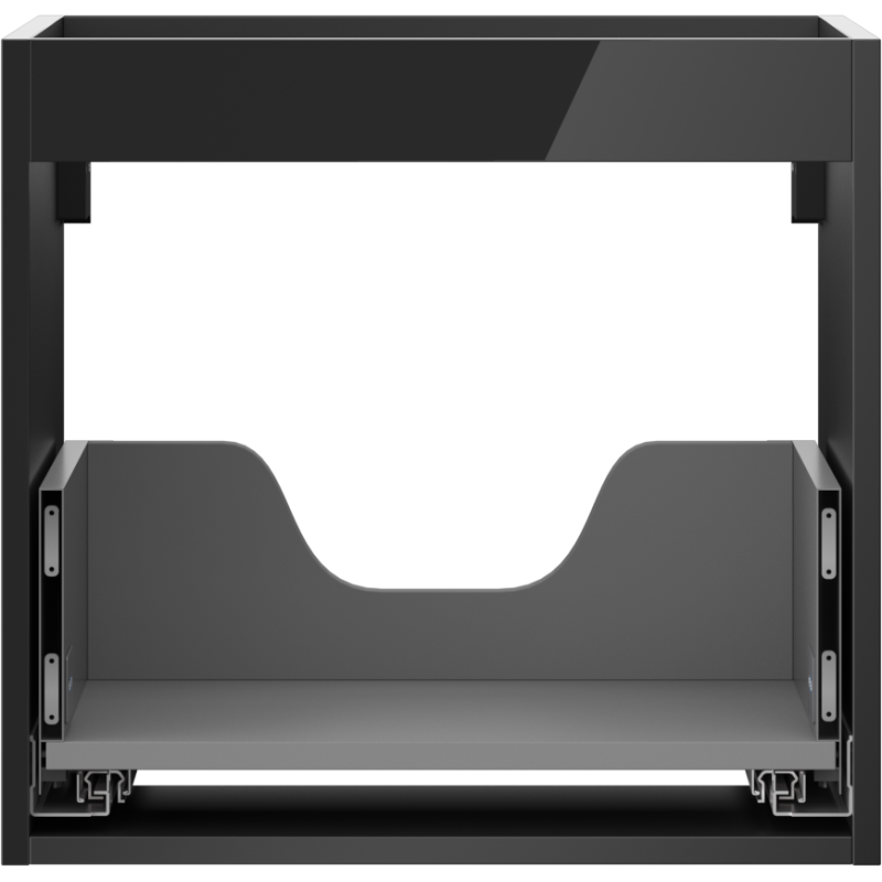Mexen Box-A telo skrinky pod umývadlo 50 cm, 1 zásuvka, čierny lesk - 91AX0-0500-470-1-70