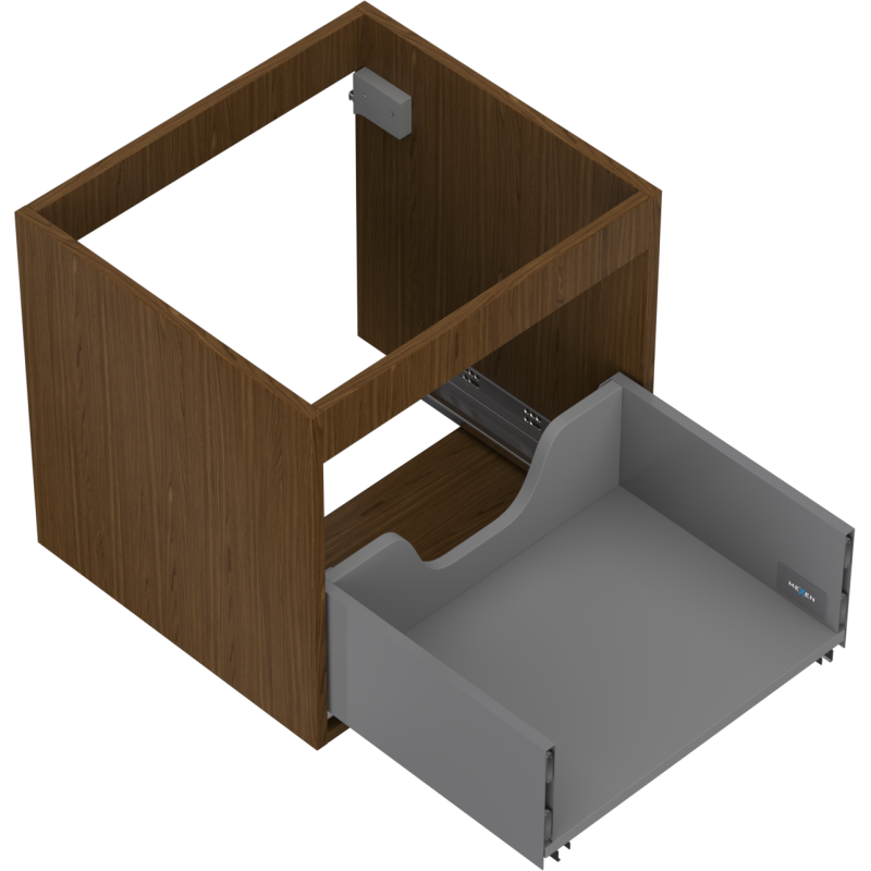 Mexen Box-A korpus skrinky pod umývadlo 50 cm, 1 zásuvka, orech - 91AX0-0500-470-1-86